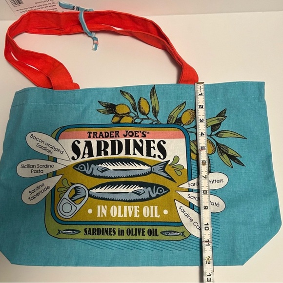 Trader Joe's Bag Trader Joes Reusable
Heavy Cotton bag Sardine Shopping Bag
NWT - Picture 4 of 6